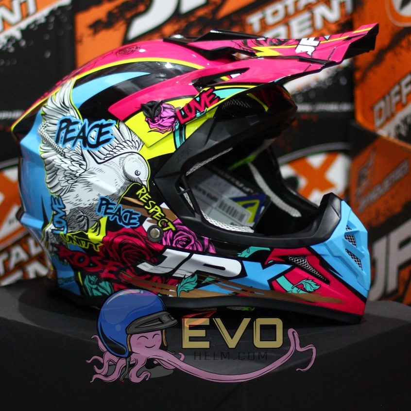 HELM JPX CROSS_FOX1 SERI X28 - SUPER BLACK + GOOGLE SNAIL (ONGKIR 2 KG) HELM JPX X28 MOTIF MERPATI ROSE JPX UNGU MAGENTA ORIGINAL HELM CROSS JPK JPX TRAIL ADVENTURE HELEM JPX HELM JPX TERBARU