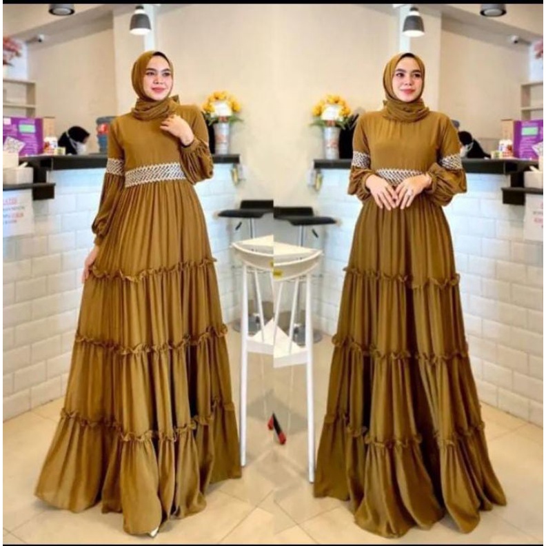 Danisa Maxy dress//gamis ceruty babydoll//gamis lebaran kekinian