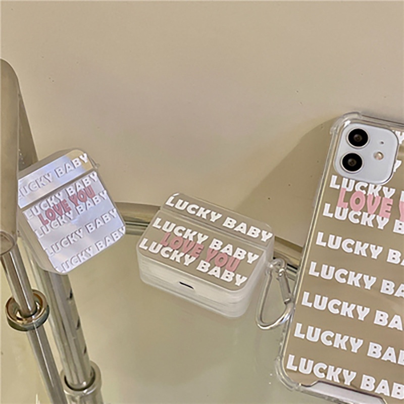 Case Pelindung Earphone Bluetooth Anti Jatuh Motif Print BABY LOVE YOU Untuk Airpods 1 2 3 Pro 3