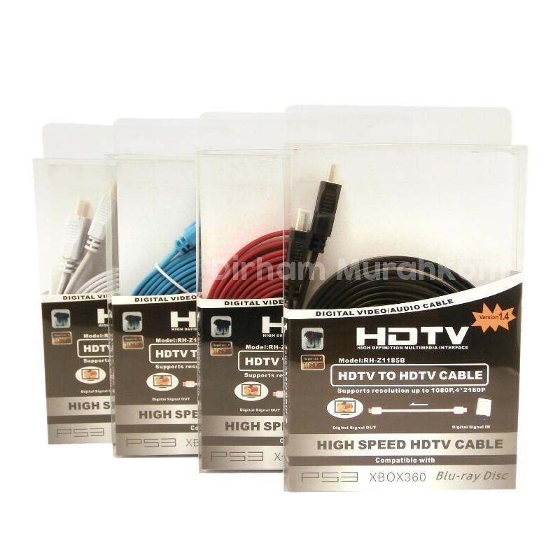 Kabel HDMI To HDMI 3m Flat Elastis