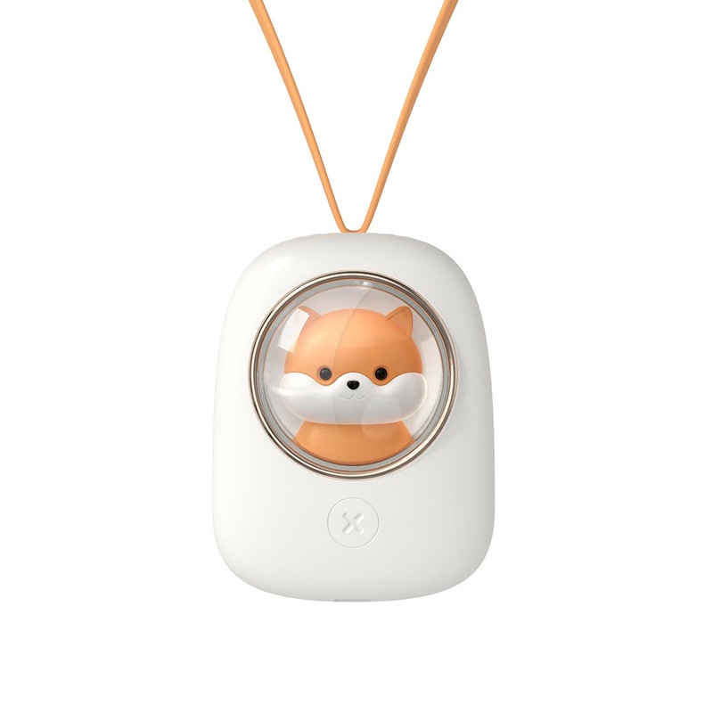 CORN Multifungsi Kipas Angin Mini Portable Space Capsule Hanging Neck Fan Model Gantung Leher Rechargeable with LED Light