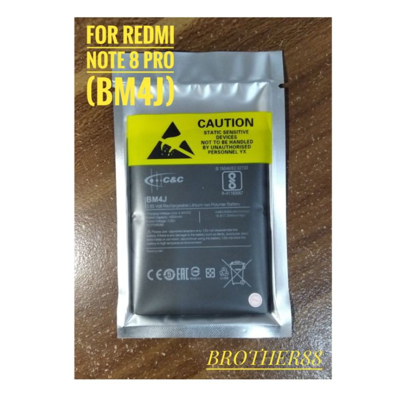 BATTERY BATERAI BATRE XIAOMI REDMI NOTE 8 PRO (BM4J) C&amp;C ORIGINAL