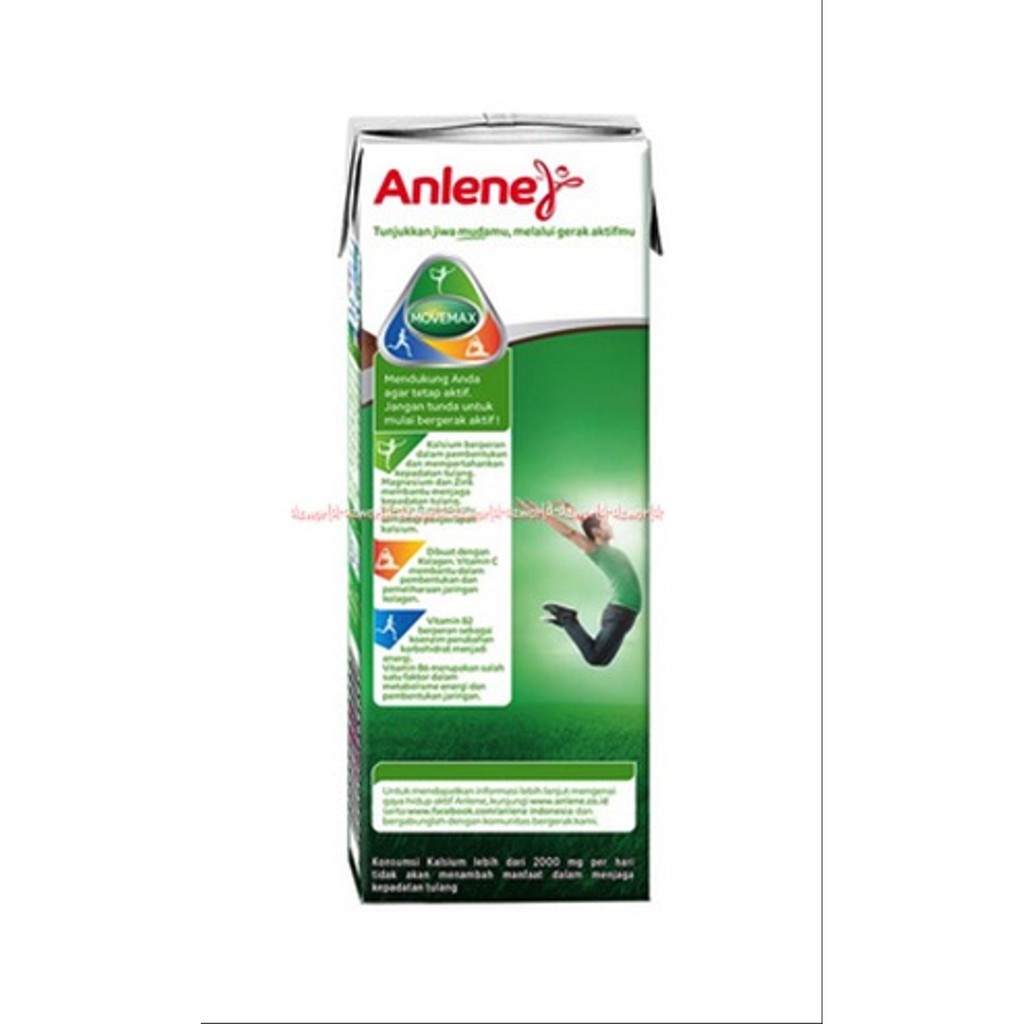 Anlene Uht Rasa Vanila Coklat 175ml Minuman Susu Cair Rendah Lemak Dilengkapi 6 Vitamin Siap Minum UHT Coklat Anline Vanilla