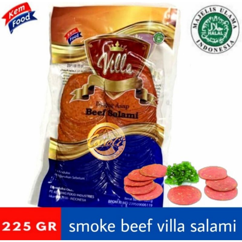 beef salami villa 225gr / daging asap 225 gr / smoked beef