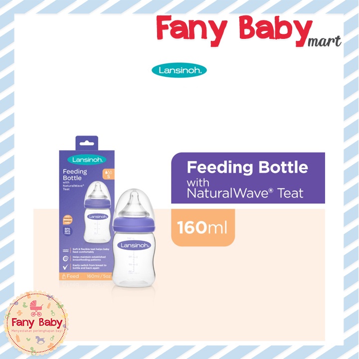 LANSINOH FEEDING BOTTLE WITH NATURAL WAVE TEAT GB 1 PCS