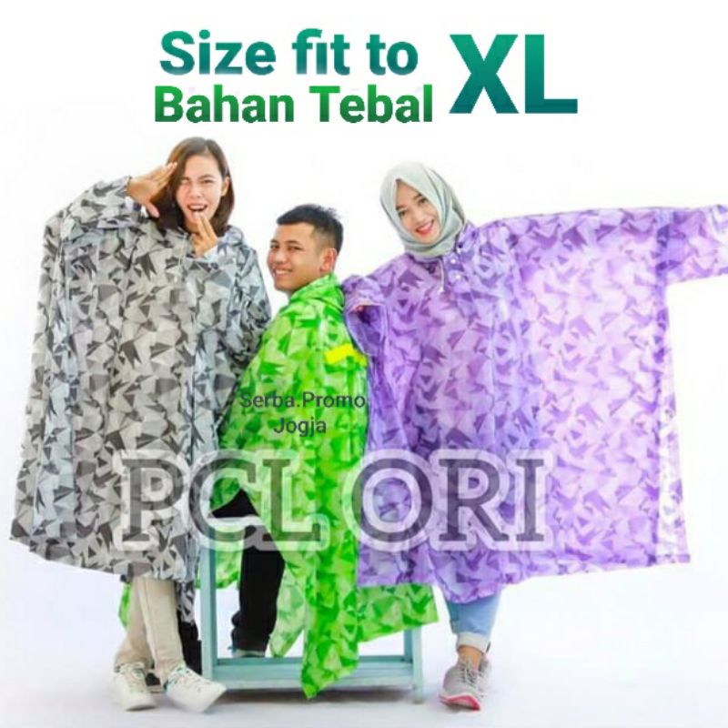 Ponco XL Ori Ibex - Mantel XL besar - Jas Hujan Abstrak- Jas hujan Anak Muda - Mantel kelelawar XL