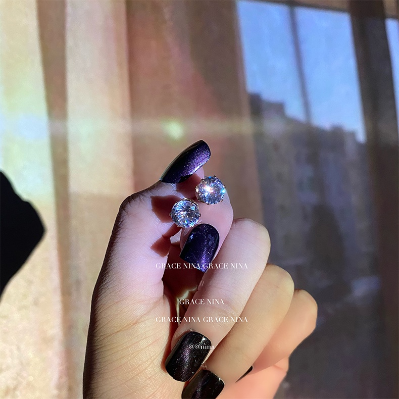 Set Anting Stud Kristal Mutiara Bentuk Hati Segitiga Bintang Untuk Aksesoris Perhiasan Wanita