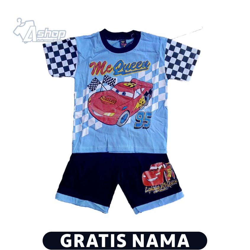 Baju Anak Setelan Cars