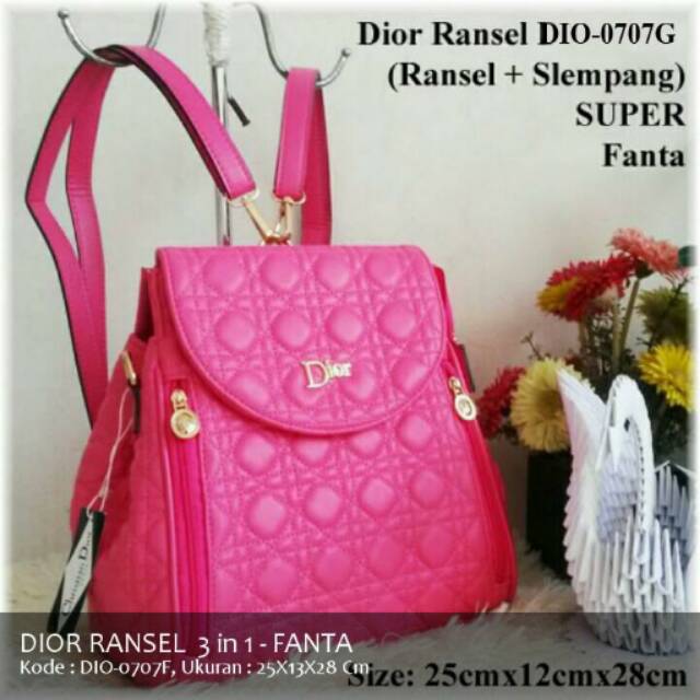 PROMO TAS MURAH TAS KERJA TAS WANITA DIOR RANSEL 3IN1