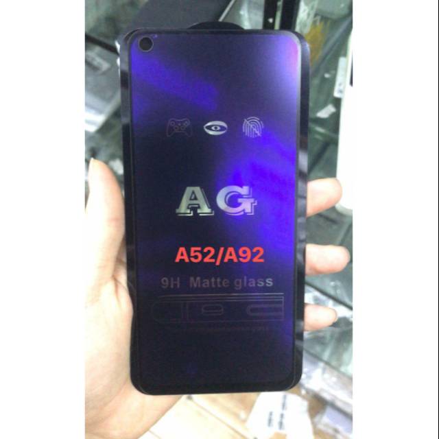 tempered glass oppo A52 A92 F7 A3S A1K F11 pro anti gores kaca matte glass fullayar