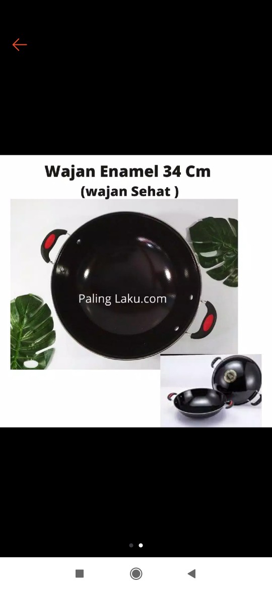Wajan Enamel Tebal 34 Cm- Tebal Enamel Anti Gores