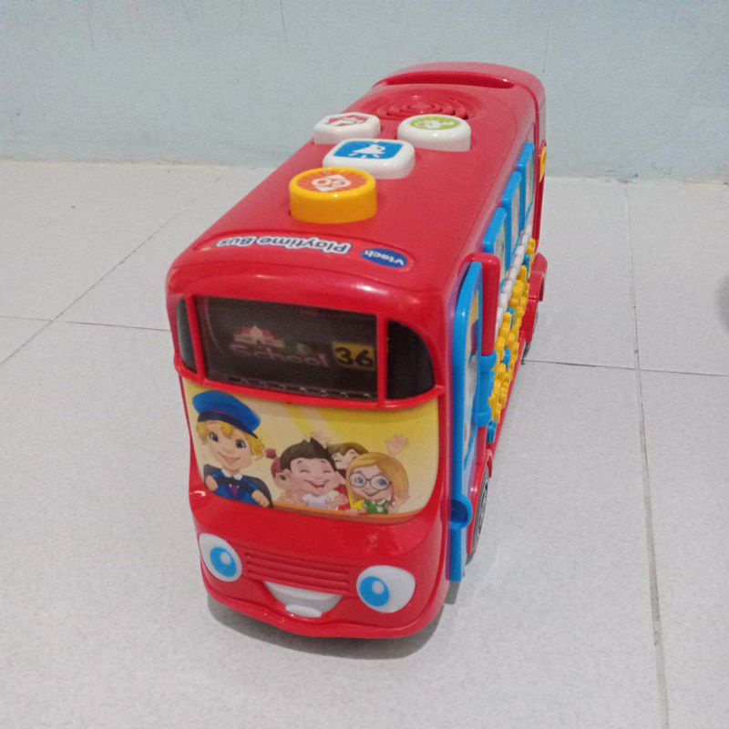 Preloved vtech bus merah besar