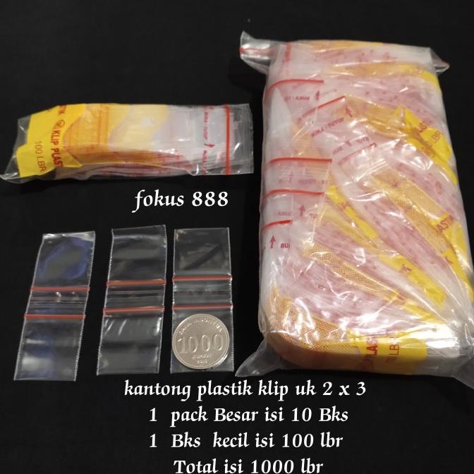 PLASTIK KLIP UKURAN 2X3 , KLIP UK PALING KECIL
