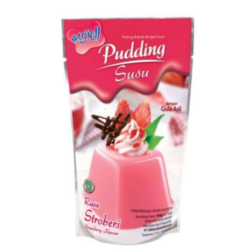 

Nutrijell Strawberry Pudding Susu [145 g]