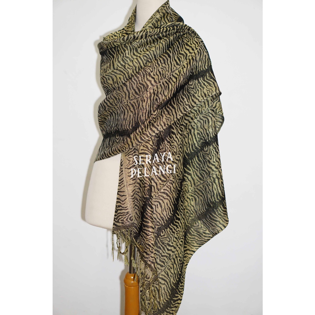 Pashmina Cashmere Metalik 09 | Motif | Selendang | Scarf | Syal | Shawl | Pasmina | Souvenir | Hadiah Ulang Tahun | Birthday Gift | Aksesoris Fashion | Import Quality | Grosir Murah | Benang Emas Perak | Gold Silver Thread | Metallic