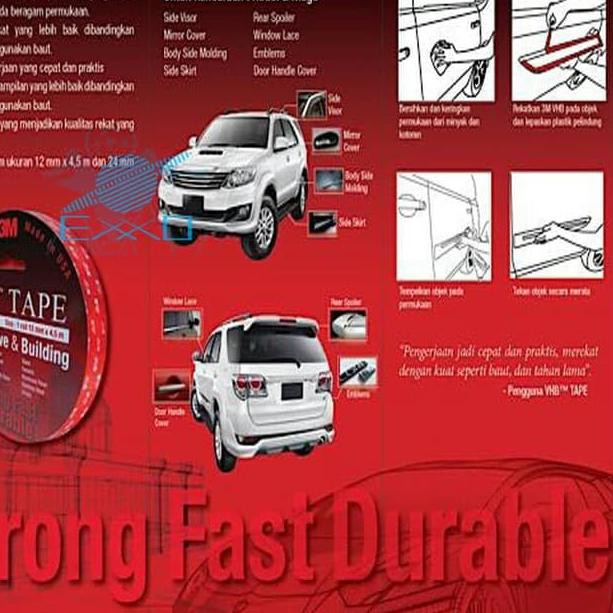 

GJI 3M VHB Double Tape Automotive Mobil Motor Double Tape Isolasi Perekat !