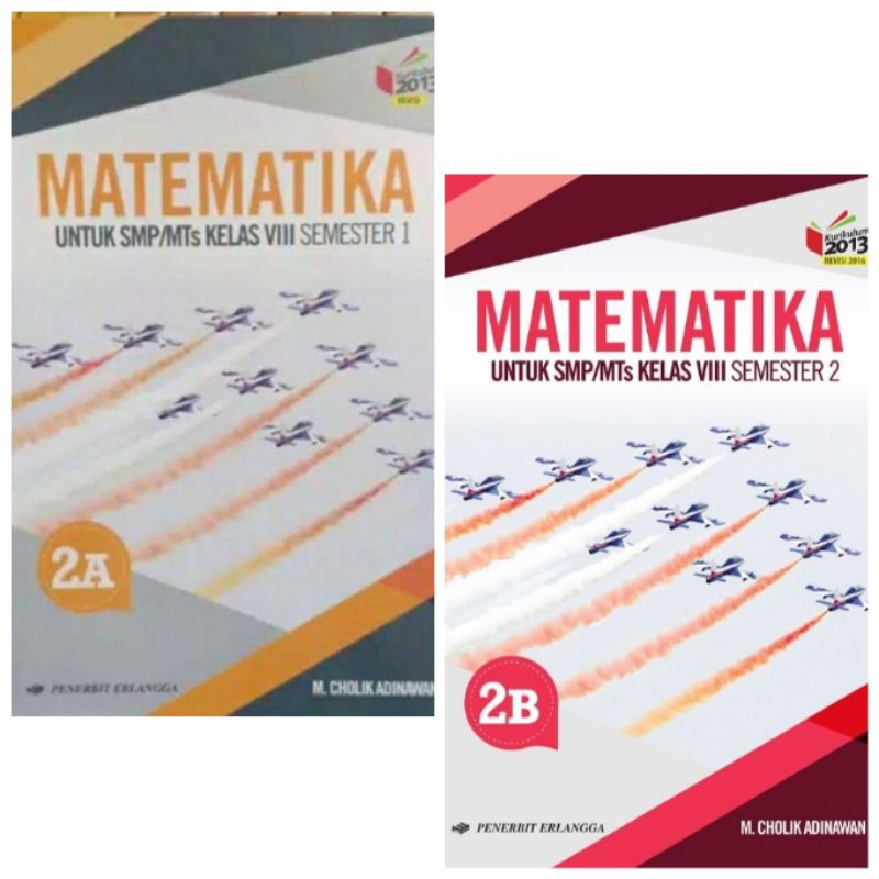 ORI satu paket buku matematika k13 kelas 8 semester 1 dan 2 edisi terbaru penerbit Erlangga
