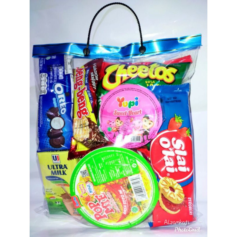 

Paket Snack Ultah/Paket Snack Ulangtahun/Snack Ultah/Snack UlangTahun /Bingkisan Ultah/Goodiebag