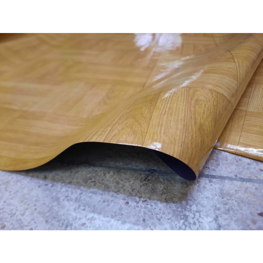 Karpet Plastik Vinyl 1 ROLL untuk Meja dan Lantai Motif Kayu 605 4041-5