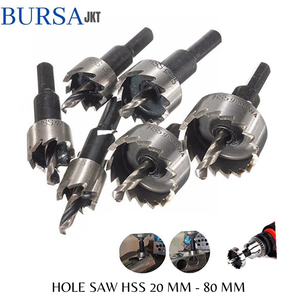 MATA BOR HOLE SAW STAINLESS STEEL PELUBANG BESI PLATE METAL DRILLING LOGAM 30 MM