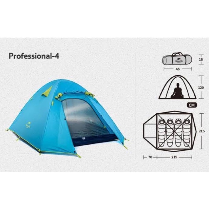 PROMO Tenda 4 Orang Double Layer Second Naturehike Pro 4 Malcone Savana 4P