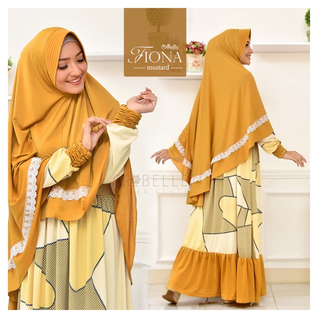 GAMIS SYARI / DRESS SYARI / SETELAN GAMIS + KHIMAR - FIONA