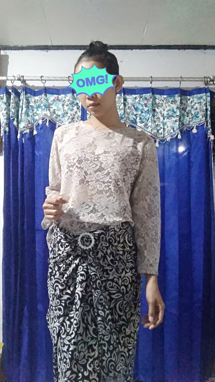 Kebaya Modern  Brukat Brokat Jenita 3in1 Set Outer Cape Atasan Rok Batik Pesta Kondangan Dm