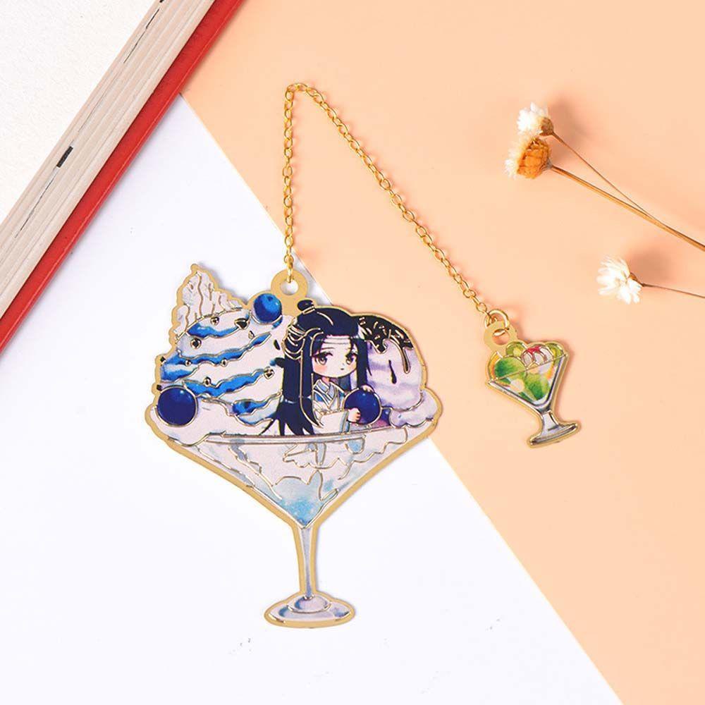 [Elegan] Mo Dao Zu Shi Bookmark Hollow Rumbai Gaya Cina Grandmaster of Demonic Student Hadiah Liontin Wei Wuxian Stationery Tanda Pagination Metal