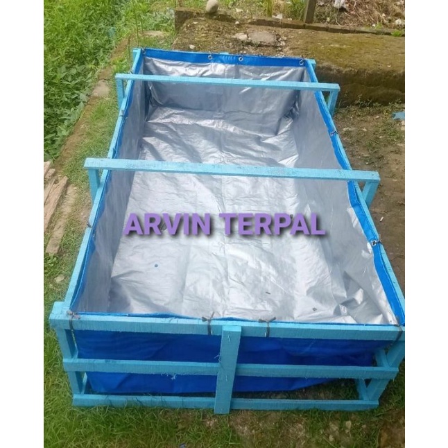 KOLAM TERPAL IKAN A5 2x1x50 / TERPAL KOLAM PETAK