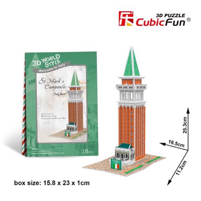 [MURAH] Cubic Fun 3D Puzzle World Style 🇮🇹 Italy St. Mark Campanile