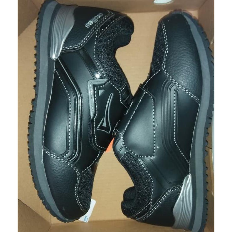 EDISI TERBARU SEPATU FULL HITAM SEKOLAH ANAK VELCRO ARDILES AIOLOS SEPATU ANAK KEKINIAN
