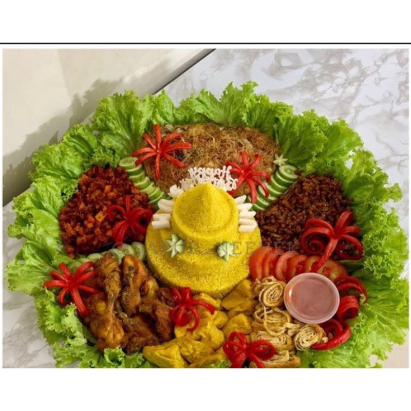 TUMPENG MINI CANDI 12x10 SUSUN BAHAN ALUMINIUM FREE BUBBLE HARGA  TERJANGKAU UTK NASI TUMPENG NASI KUNING