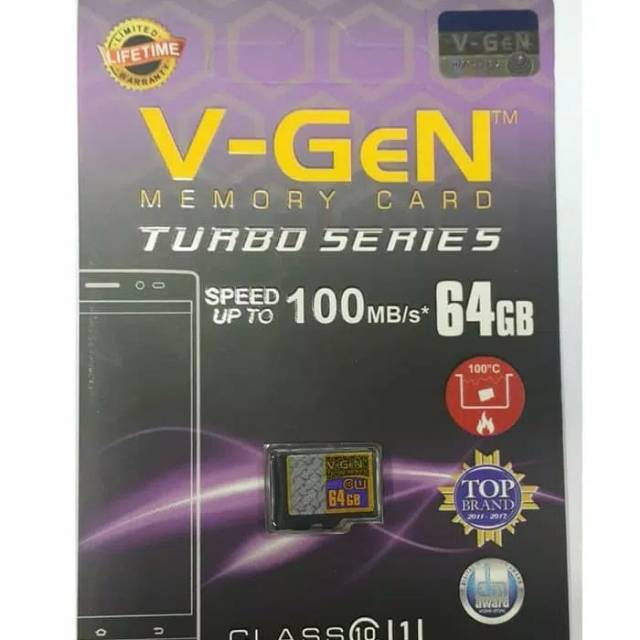 Memory Card VGEN 64GB CLASS 10 TURBO SERIES