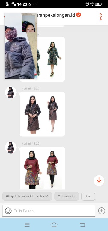 Tunik Zipper Batik Atasan Batik Solo Batik Pekalongan Baju Batik Wanita Td 089