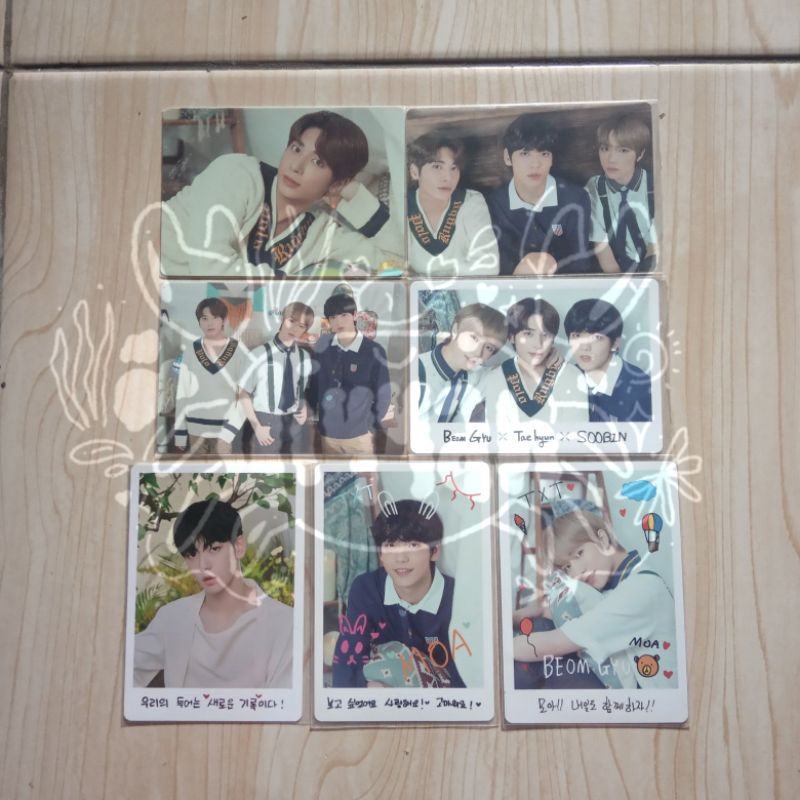 mpc spc mini photocard fanlive txt 2021 taehyun soobin beomgyu unit sootaegyu