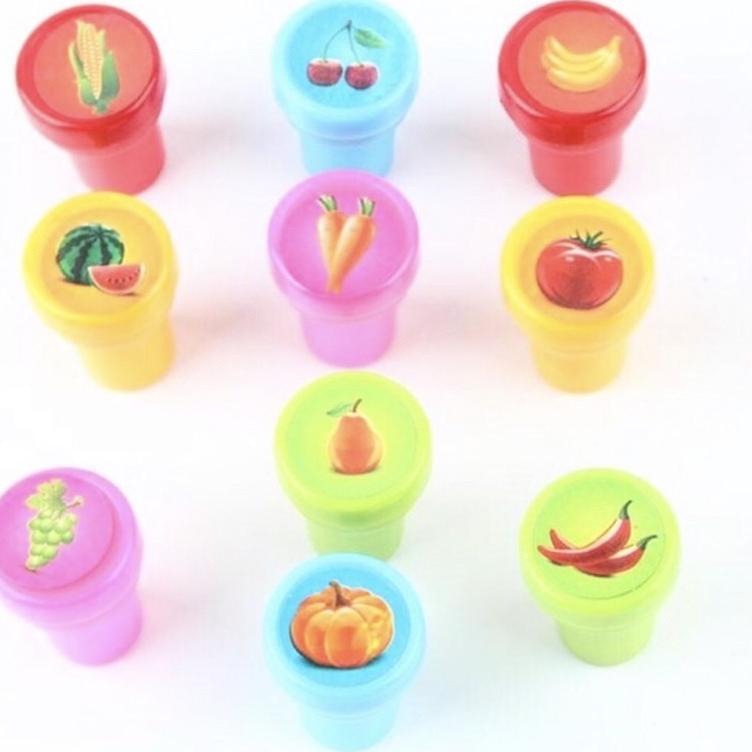 

[PRODUK N0PBN] stempel stamp cap anak dino, wild animals, smile, vegie, sea animal, princess, hellokitty ATD