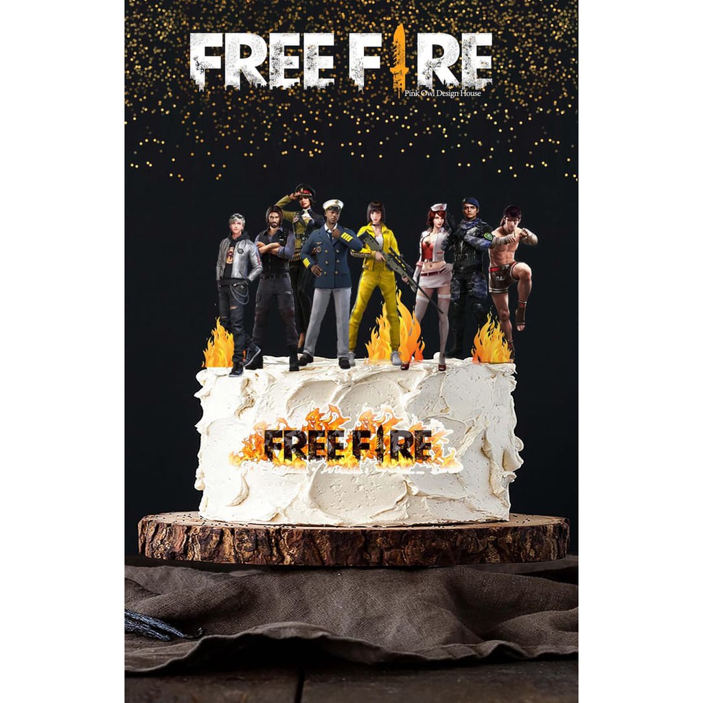 Free Fire Cake Topper Hiasan Kue Shopee Indonesia