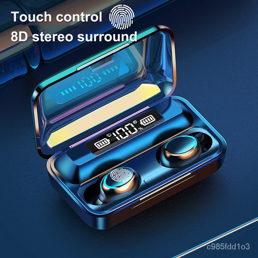 F9-5C TWS 5.0 Wireless Earphone 8D Bass Stereo In-ear Bluetooth Earphones Earbuds Handsfree Headset