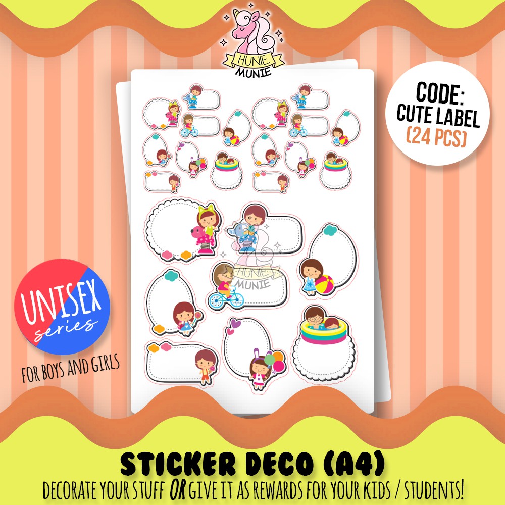 

Sticker Deco - Cute Label Kosongan Stiker Unisex - Hunie Munie