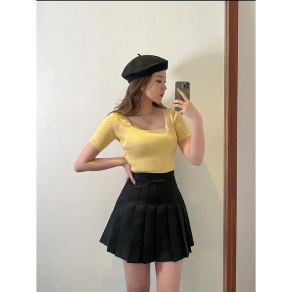 DECODEID Black Tennis Mini Skirt Rok Tenis Hitam PRELOVED SECOND