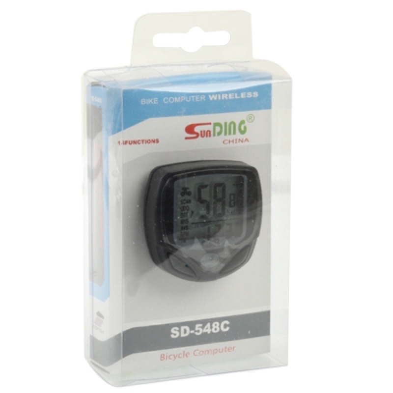 SUNDING Speedometer Sepeda Wireless Display LCD - SD- Black