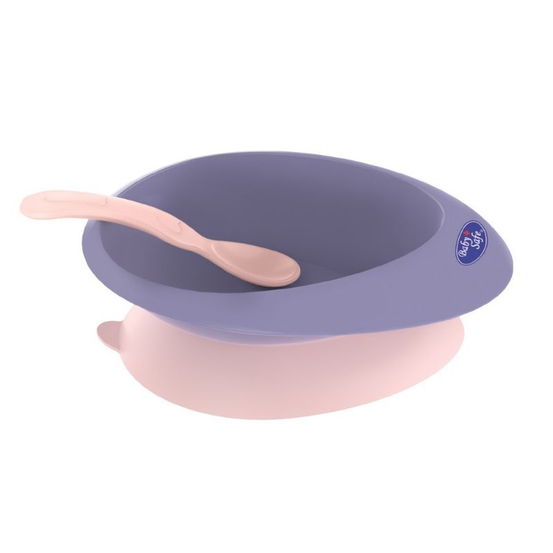 Babysafe B354 Suction Bowl with Spoon - Baby Safe Mangkok Makan Anak Bayi Silikon + Sendok