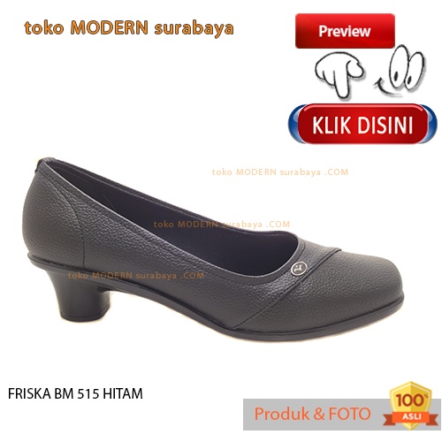 Sepatu Pantovel Wanita Sepatu Kerja Guru FRISKA BM 515 HITAM