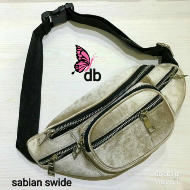 Waistbag sabyan sued tas selempang fashion wanita tas mewah harga murah tas lokal batam