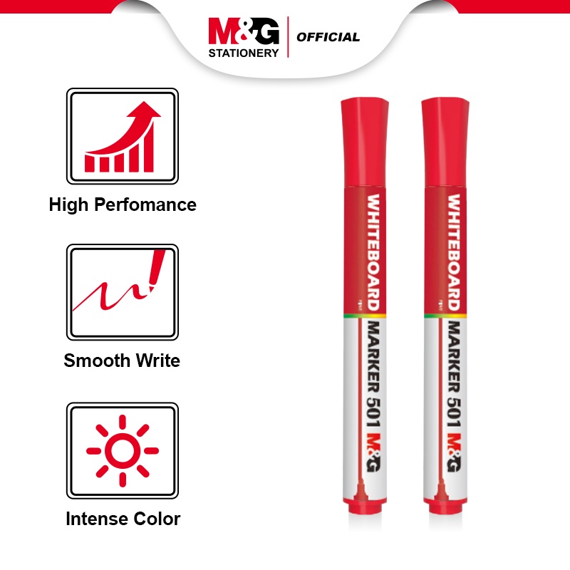 

M&G Spidol Whiteboard Marker Berkualitas Warna Merah