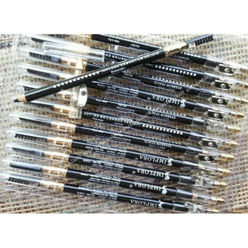 PENSIL ALIS 5 WARNA EYEBROW PENCIL WATERPROOF eyebrow pen IMPLORA ORIGINAL TERMURAH KOSMETIK ALIS