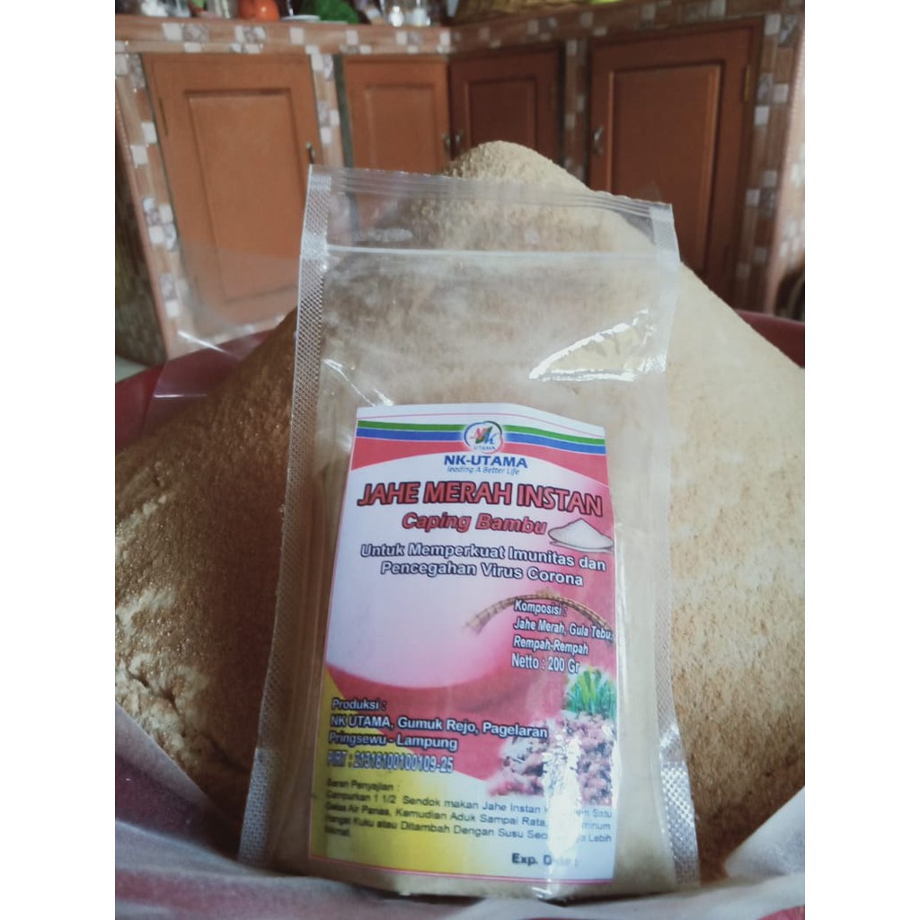 

Sari Jahe Bubuk Instan Cap Caping Bambu 250 gram Murah Meriah Tinggal Sedu