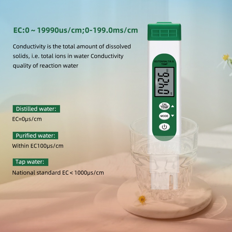 Kiss TDS Meter Digital 5in1 Untuk Mengukur Suhu Air / Garam