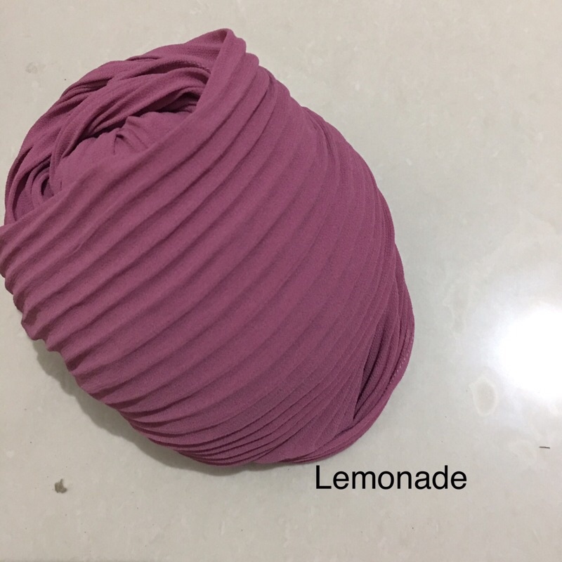 [TANPA GARIS TENGAH] FULL PLISKET PASHMINA pashmina plisket ceruty babydoll pasmina plisket-Lemonade