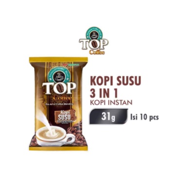 

Top Coffee Kopi Gula Susu 3 In 1 10X31g